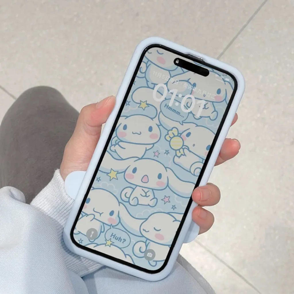 Big Ribbon Cinnamoroll Blue Soft iPhone Case 11 12 13 14 15 Pro Promax