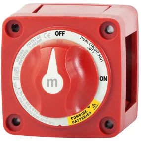 Blue Sea Mini Dual Circuit Plus Battery Switch-Red