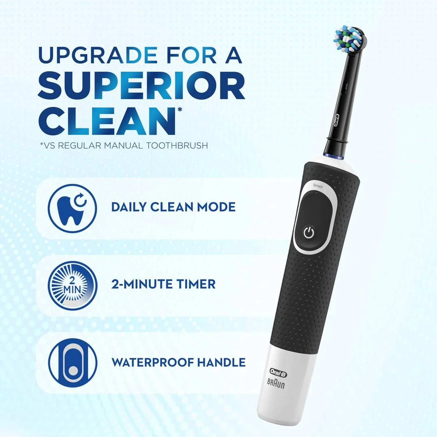 Braun Oral-B Pro 100 Cross Action Electric Toothbrush with Travel Case