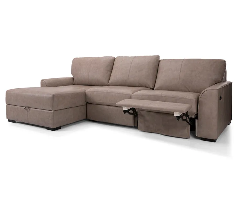 Brooklyn 2 Piece Sectional - Power Reclining - Leather - Custom