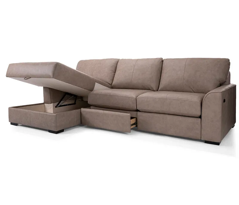 Brooklyn 2 Piece Sectional - Power Reclining - Leather - Custom