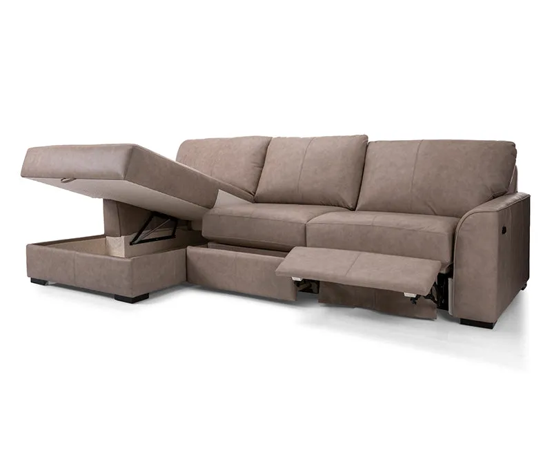 Brooklyn 2 Piece Sectional - Power Reclining - Leather - Custom