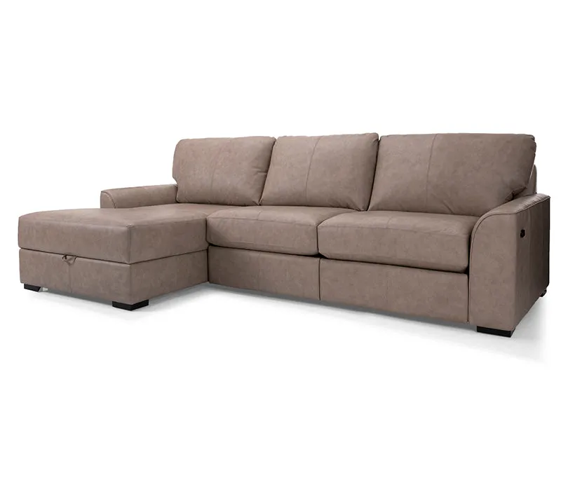 Brooklyn 2 Piece Sectional - Power Reclining - Leather - Custom