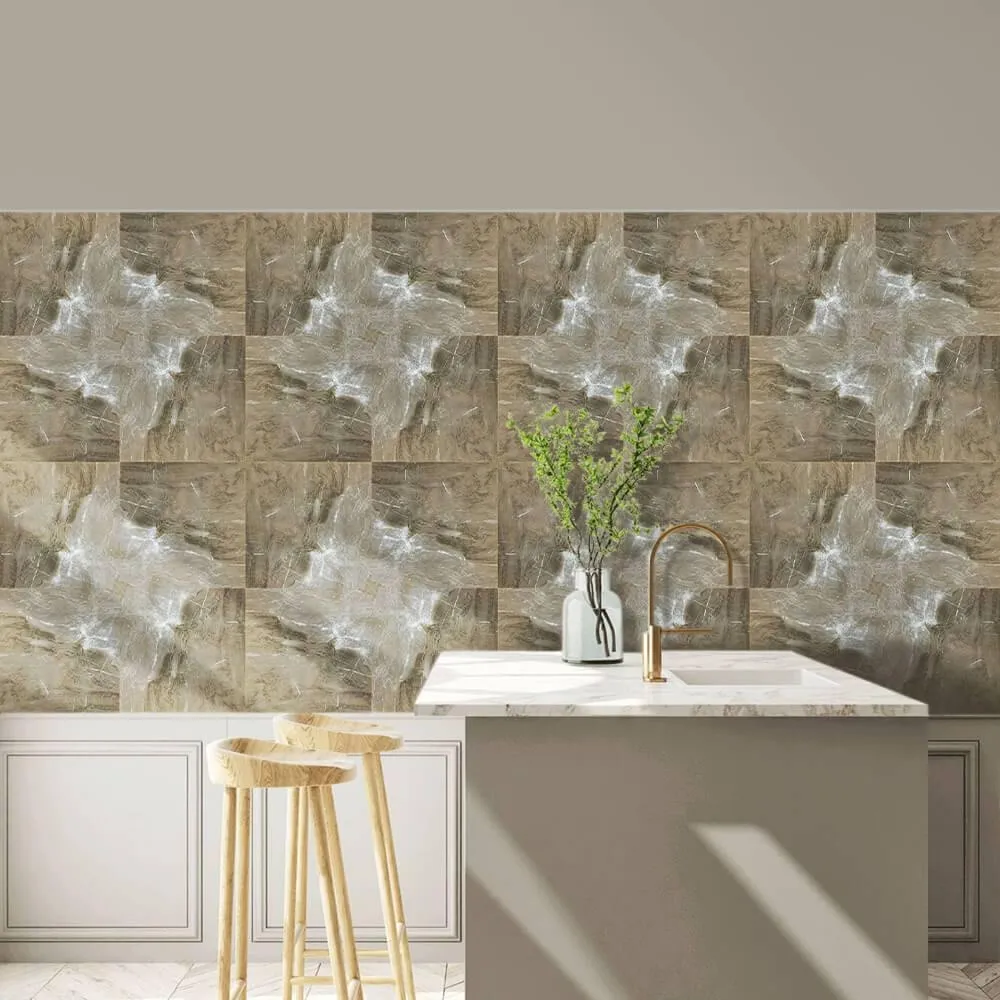 Brown Marble  Peel and Stick Wall Tile