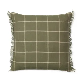 Calm Cushion - Olive/Off-White