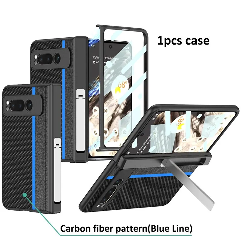 Carbon Fiber Magnetic Phone Case WIth Kickstand For Google Pixel Fold