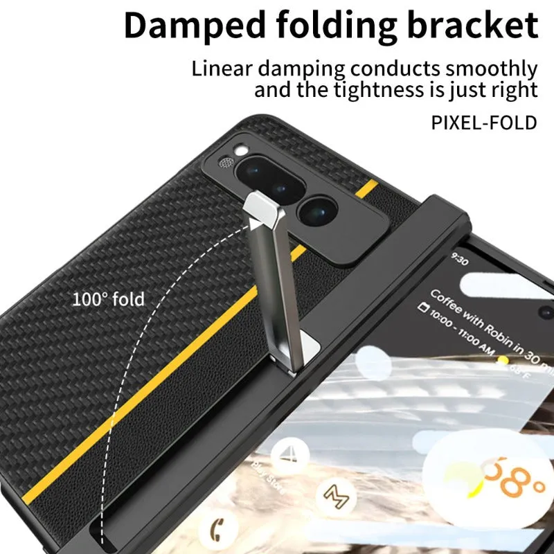 Carbon Fiber Magnetic Phone Case WIth Kickstand For Google Pixel Fold