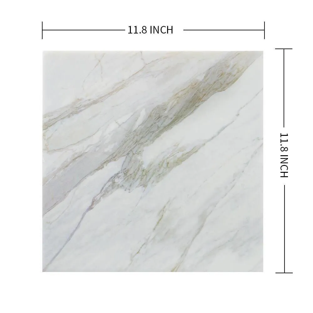 Carrara White Marble Peel and Stick Wall Tile