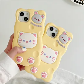 Cheese Cat & Mouse iPhone Cover