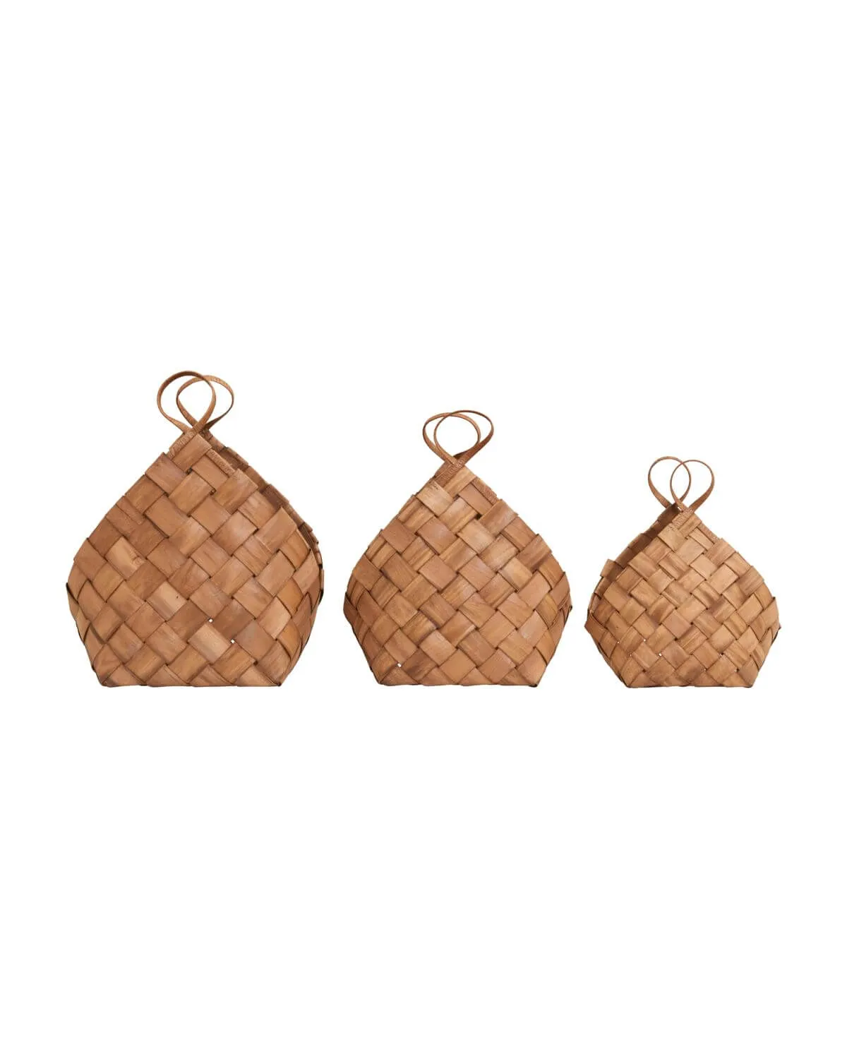 Conical Brown Baskets, Singles or as a Set | Pinewood & Paper | by House Doctor