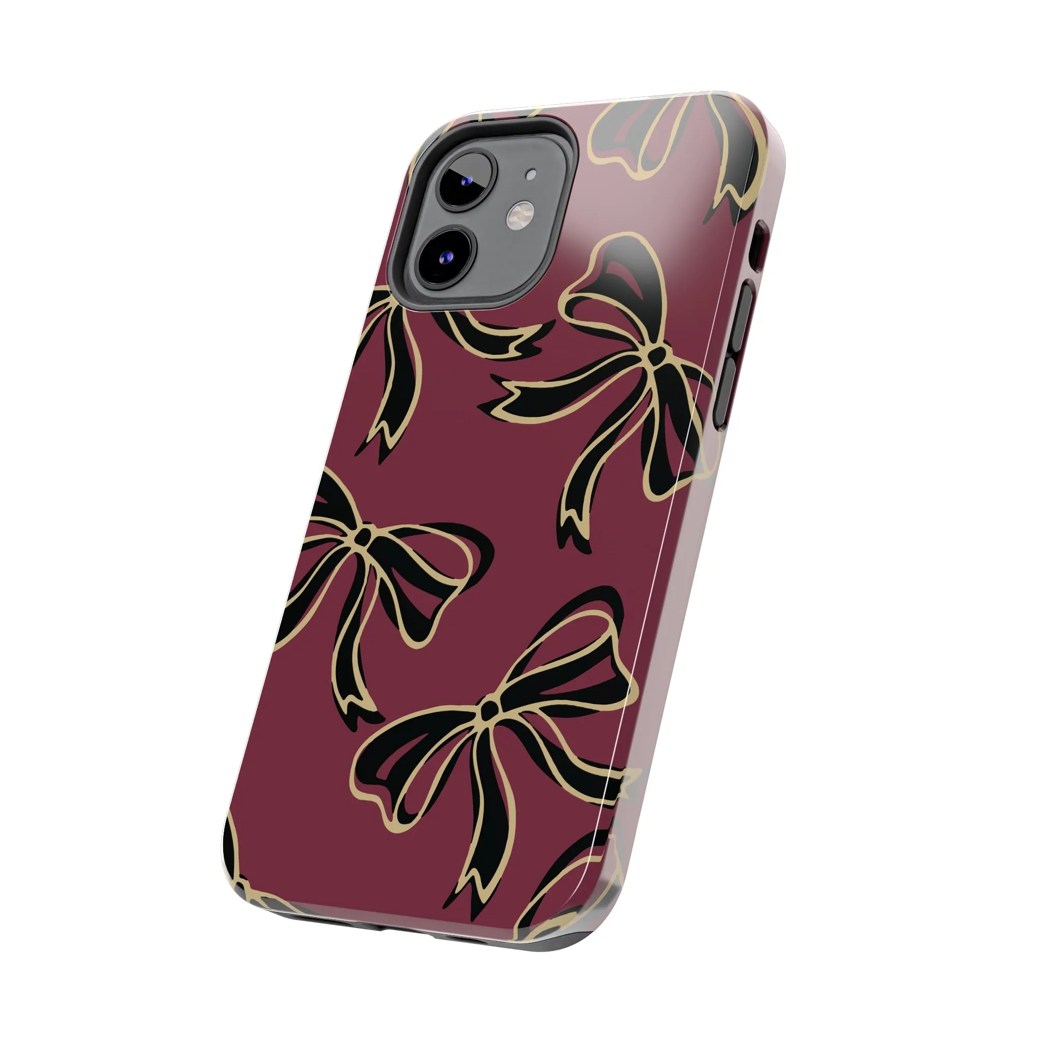 Copy of Florida State Burgandy Phone Case with Gold & Black Bows