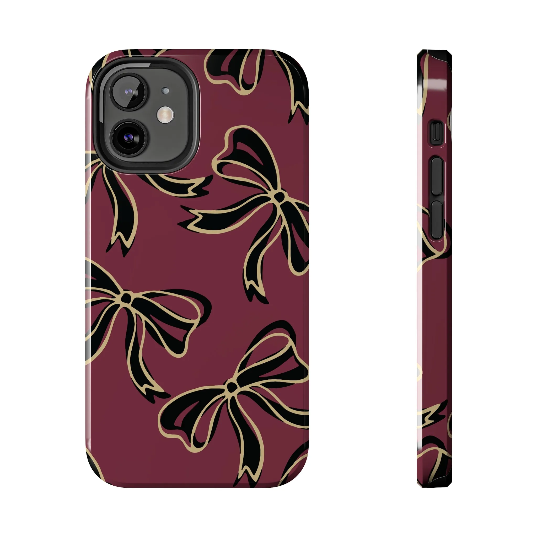 Copy of Florida State Burgandy Phone Case with Gold & Black Bows