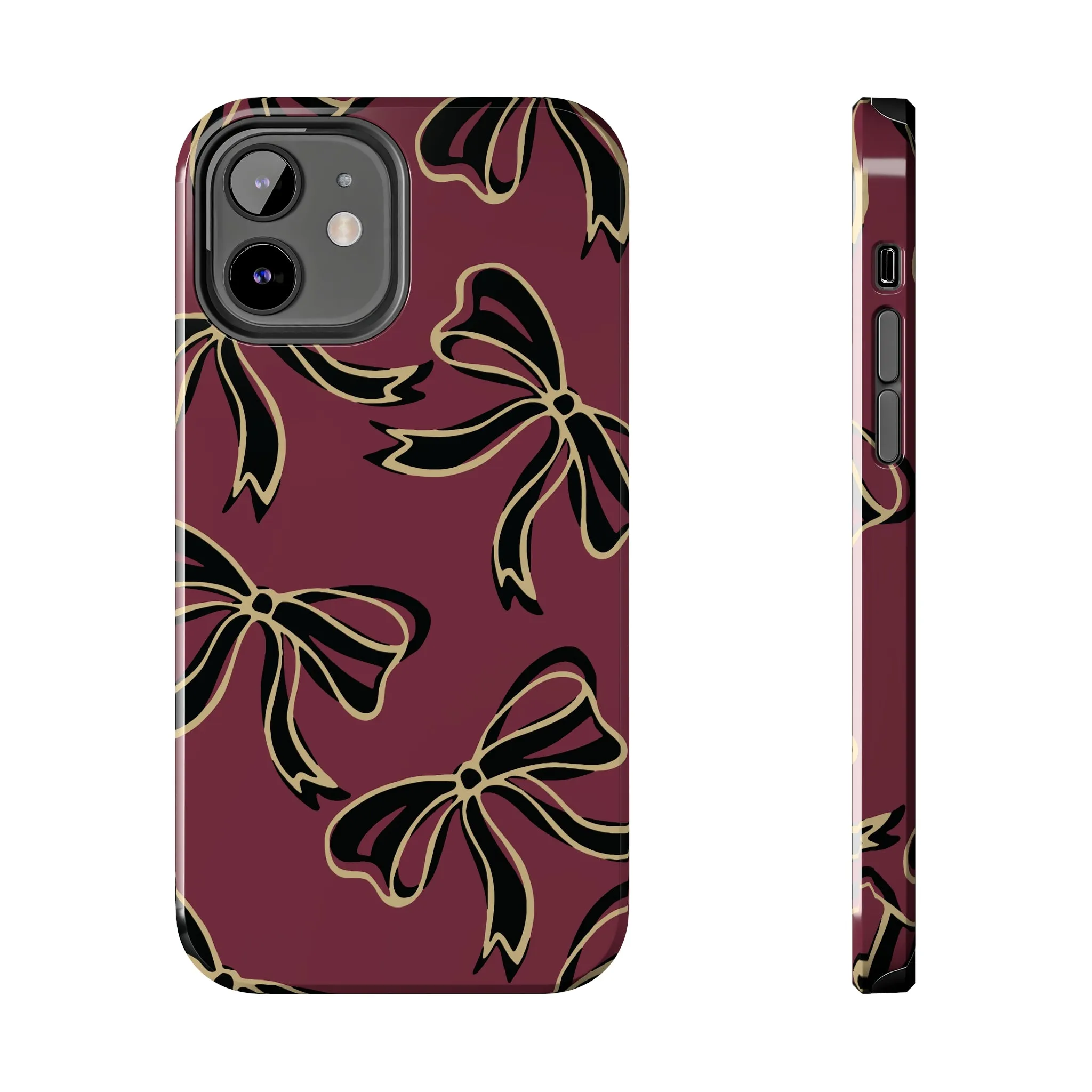 Copy of Florida State Burgandy Phone Case with Gold & Black Bows