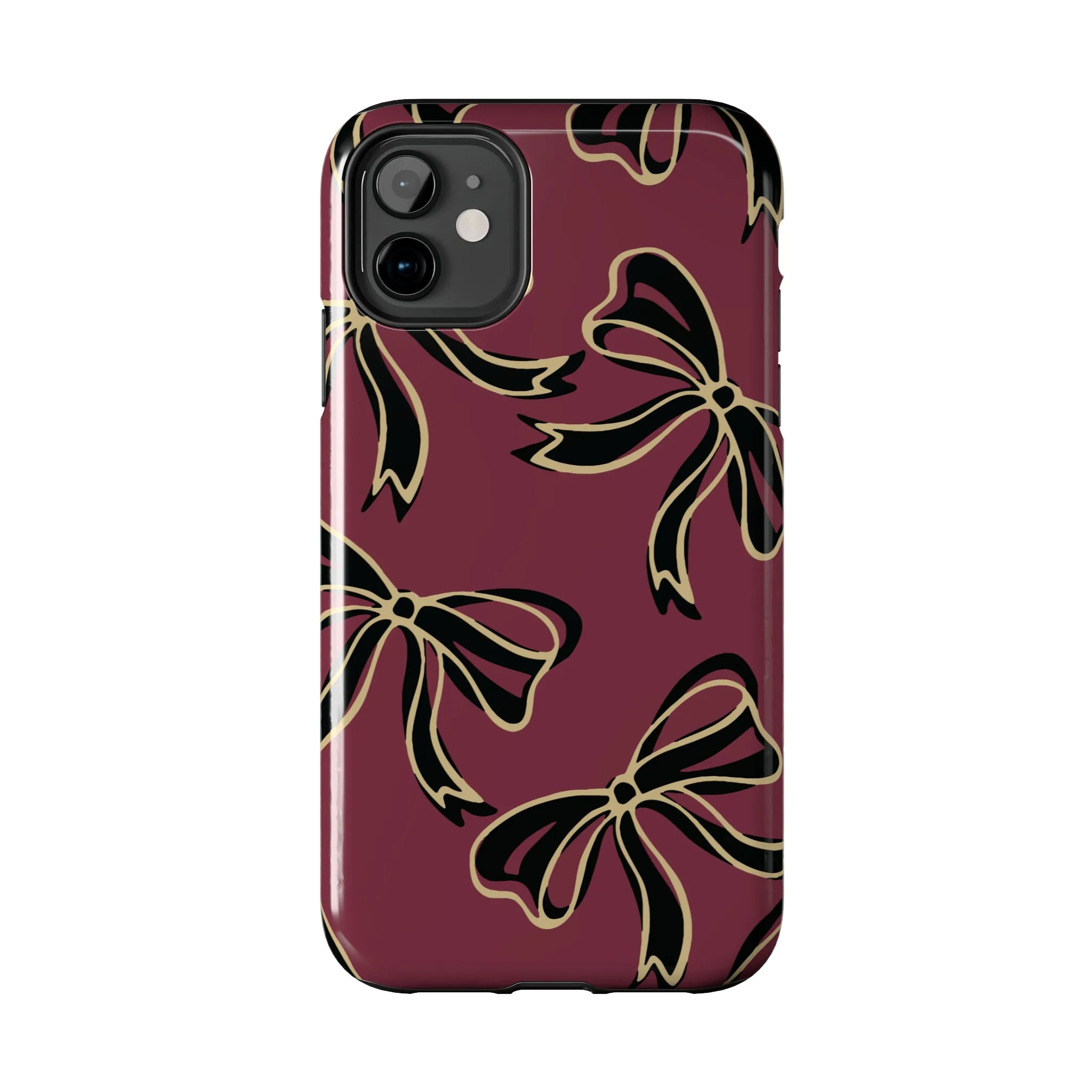 Copy of Florida State Burgandy Phone Case with Gold & Black Bows