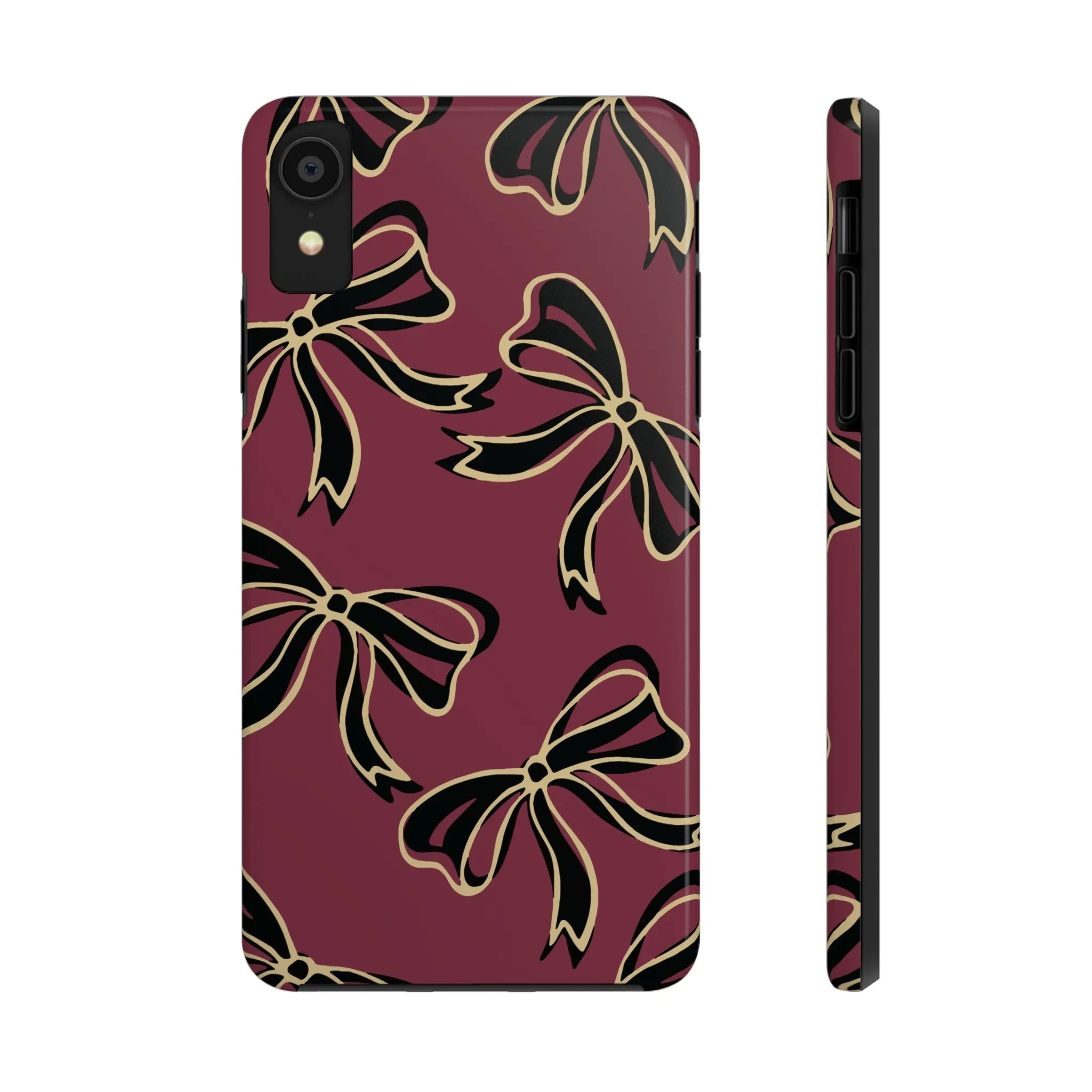 Copy of Florida State Burgandy Phone Case with Gold & Black Bows