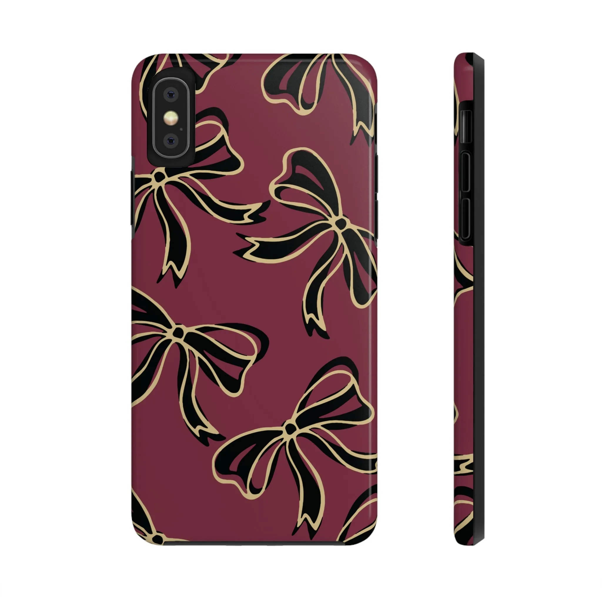 Copy of Florida State Burgandy Phone Case with Gold & Black Bows