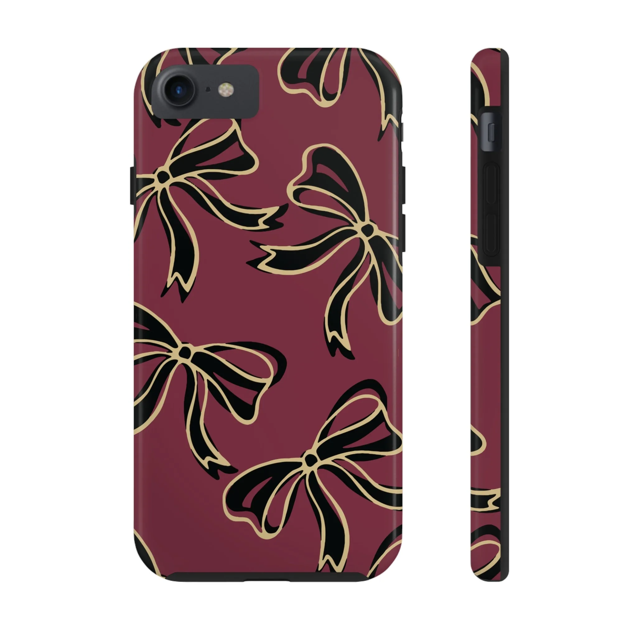 Copy of Florida State Burgandy Phone Case with Gold & Black Bows