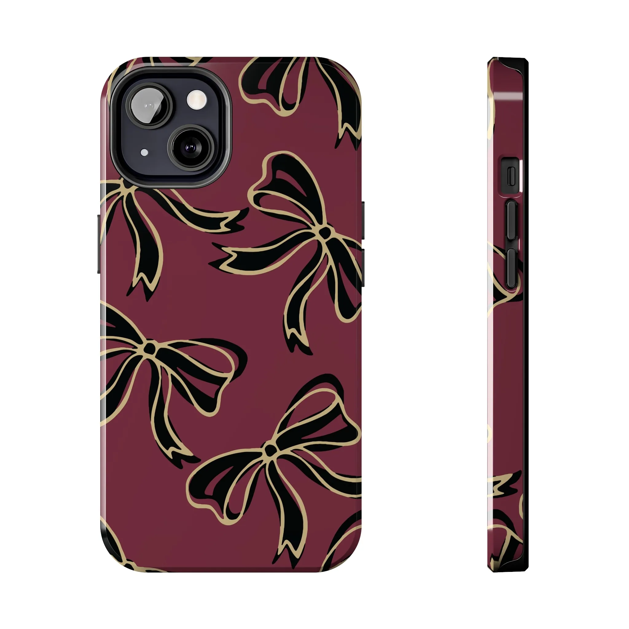 Copy of Florida State Burgandy Phone Case with Gold & Black Bows