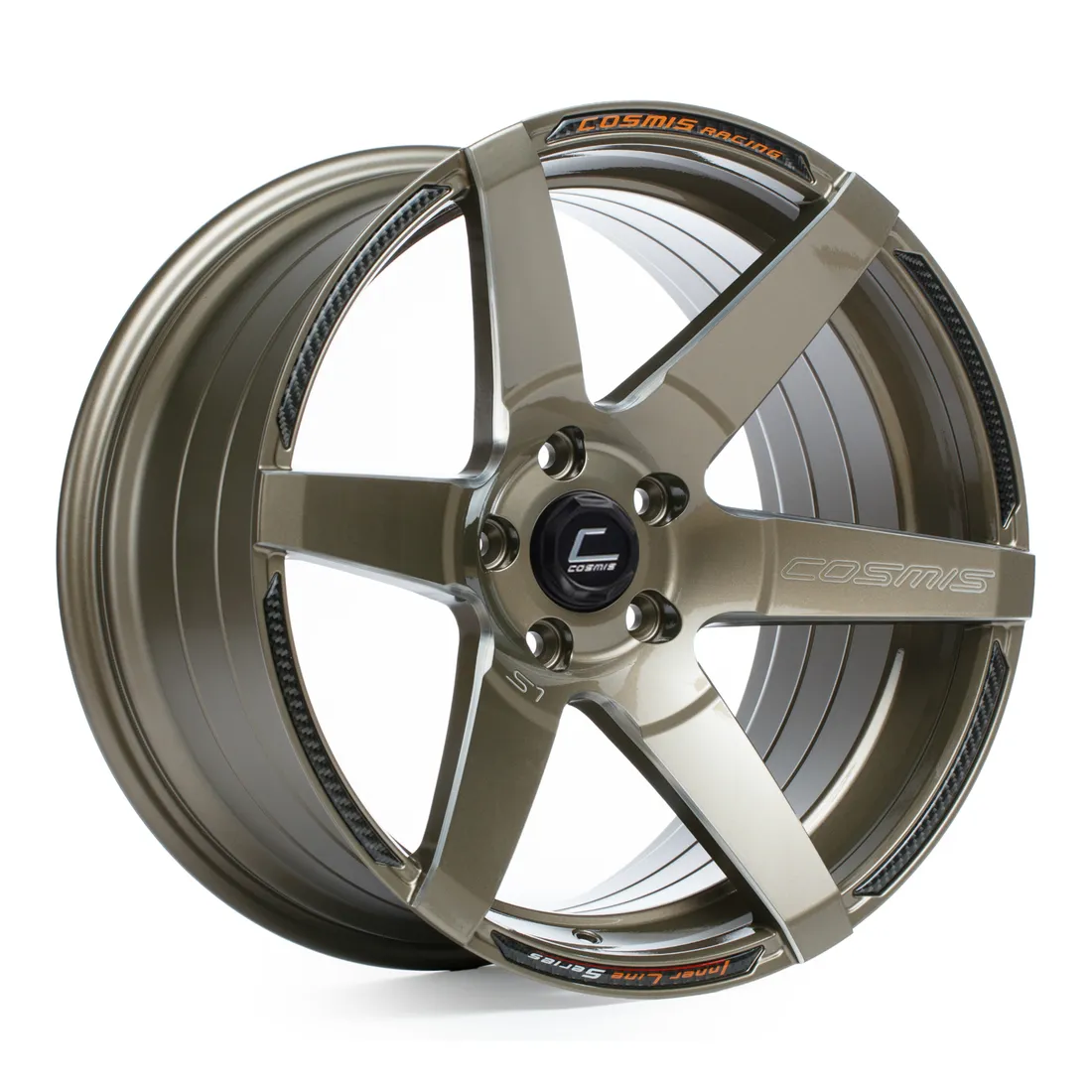 Cosmis Racing S1 Wheels (18x9.5) [Bronze w/ Milled Spokes  15mm Offset] 5x114.3