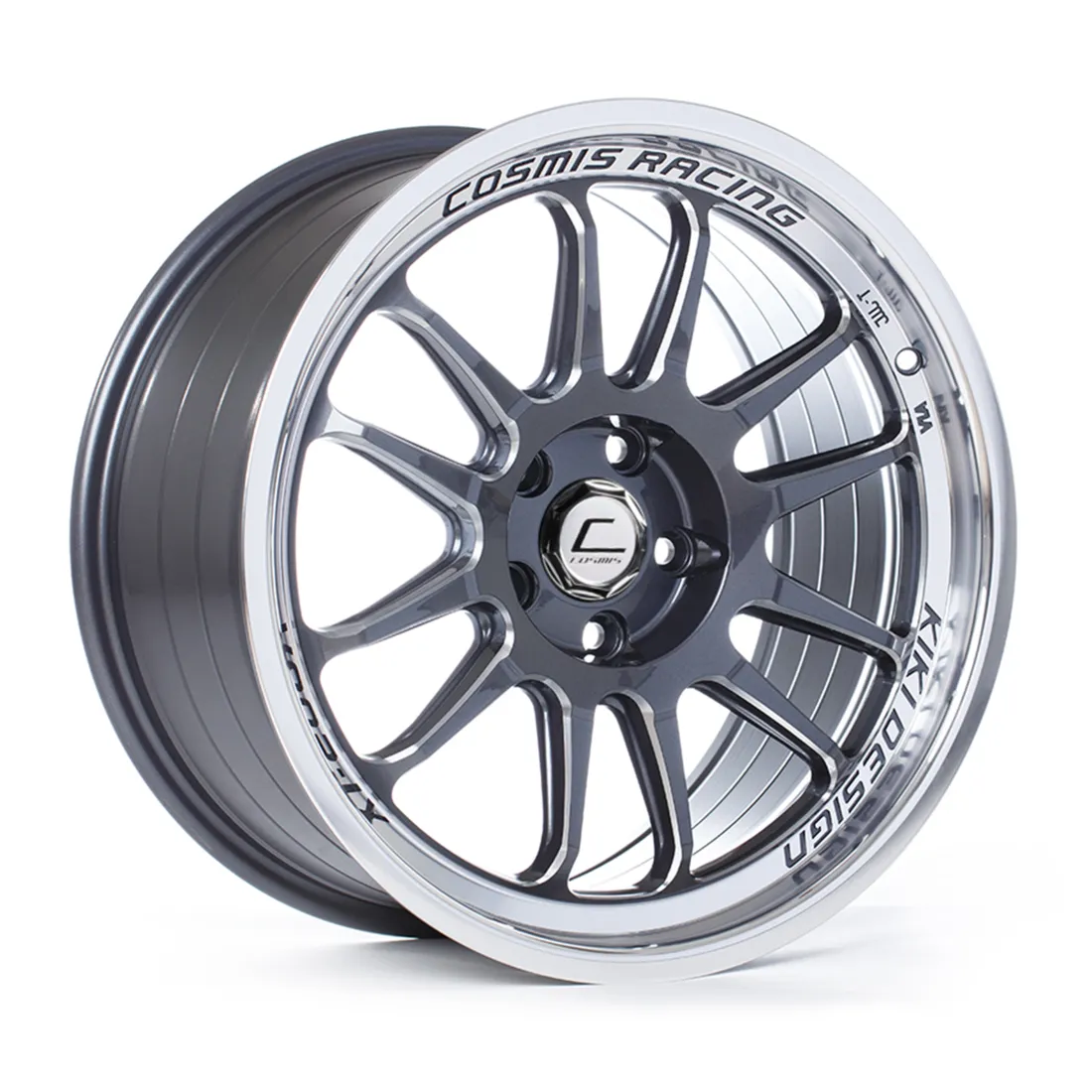 Cosmis Racing XT-206R Wheels (18x9) [Gunmetal w/ Polished Lip  33mm Offset] 5x114.3