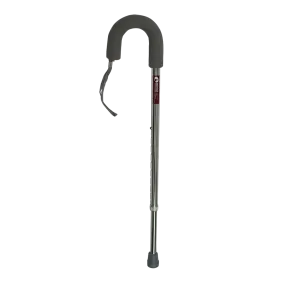 Crook Handle Silver Walking Stick