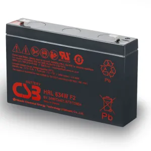 CSB Long Life Series SERIES - HRL634 - 6V 9AH HRL634