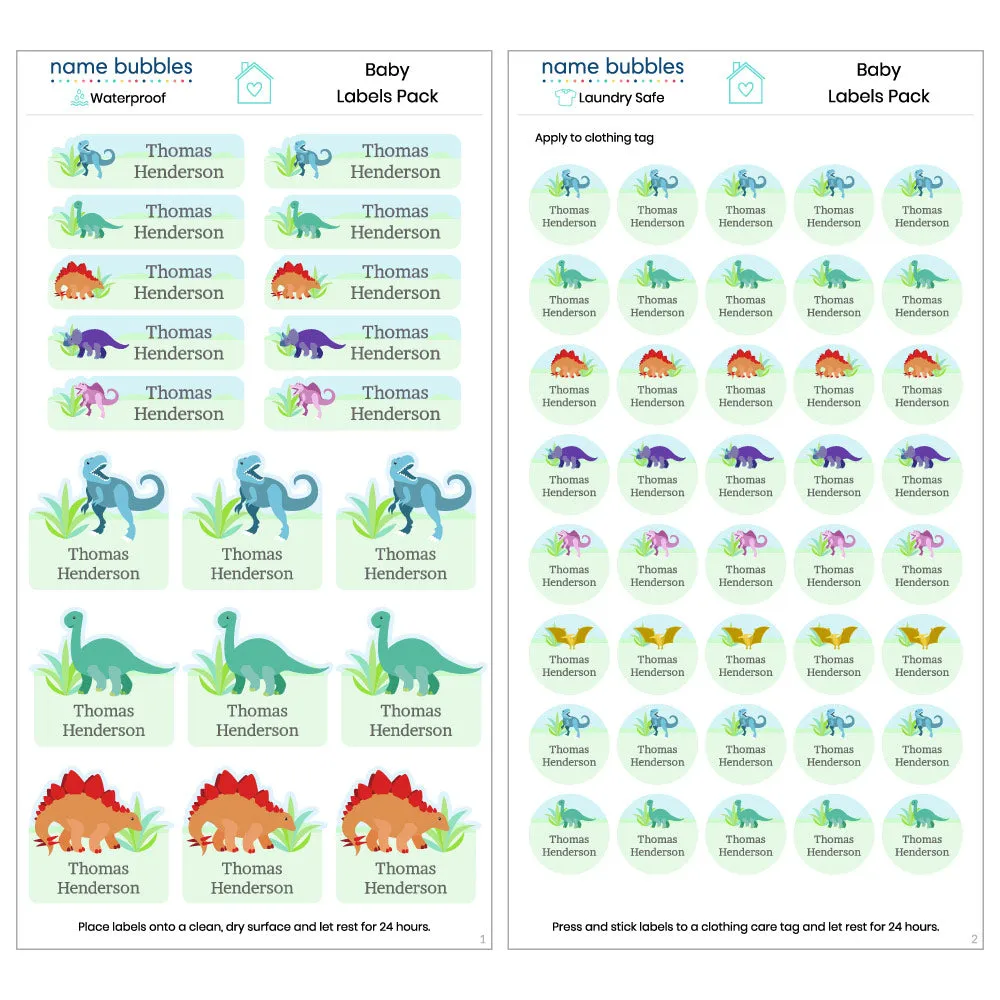 Custom Baby Labels Pack