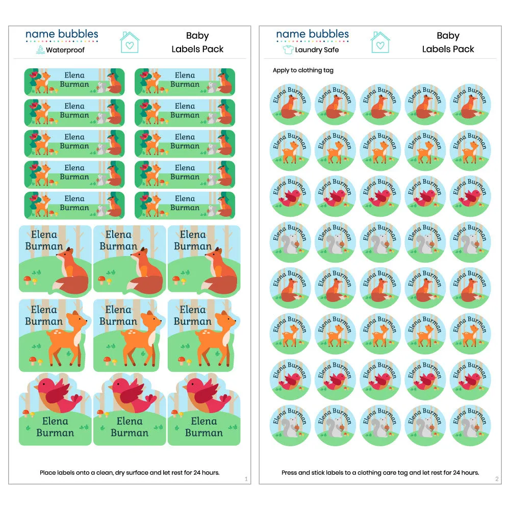 Custom Baby Labels Pack