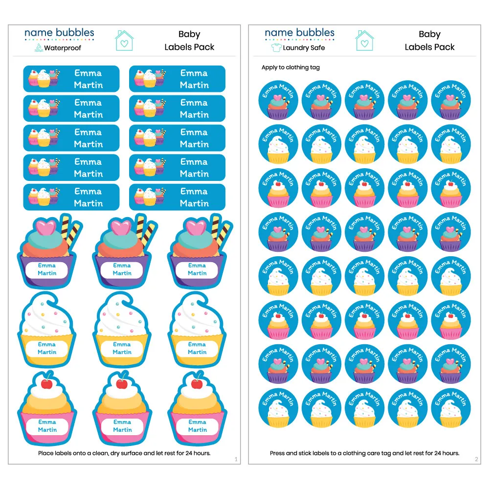 Custom Baby Labels Pack