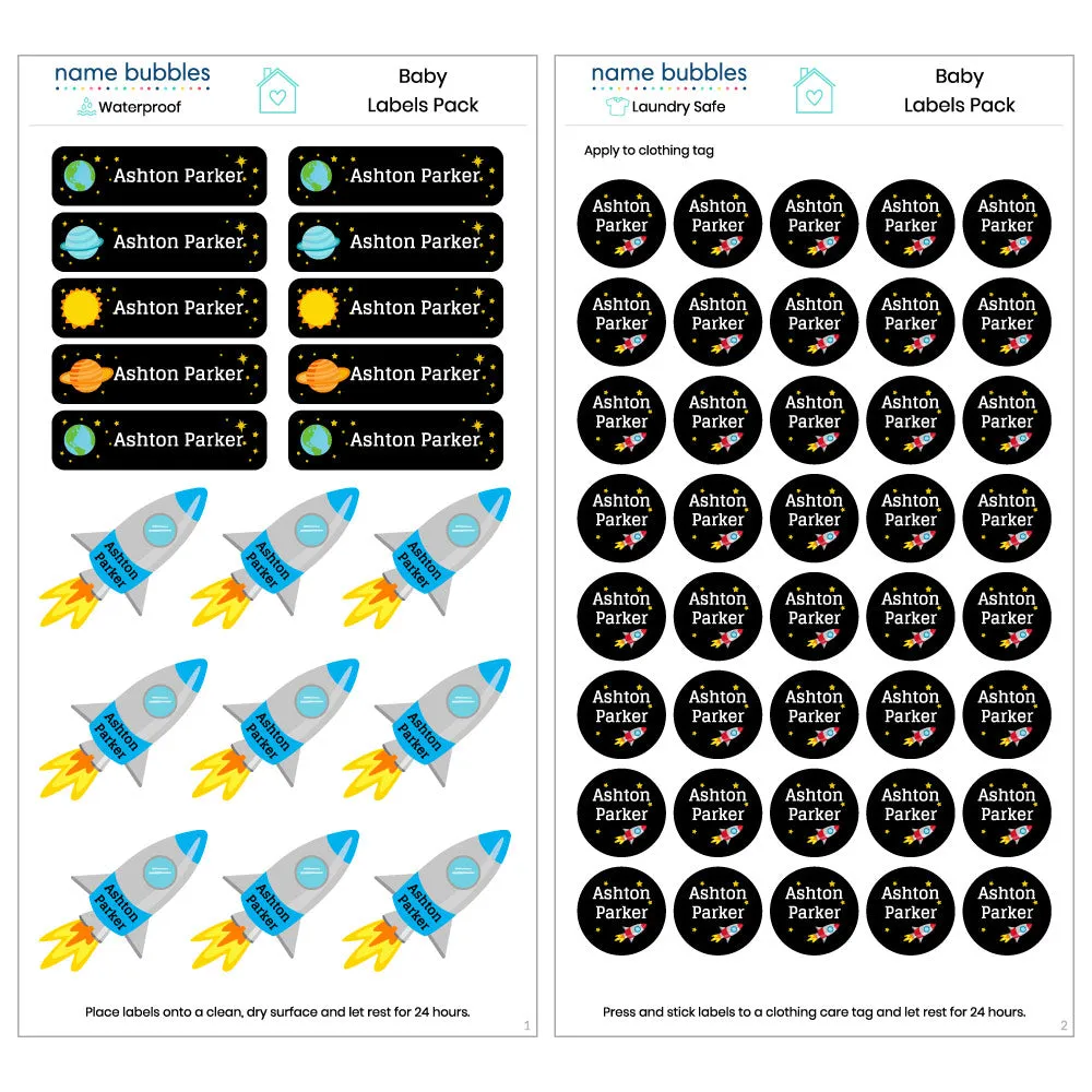 Custom Baby Labels Pack