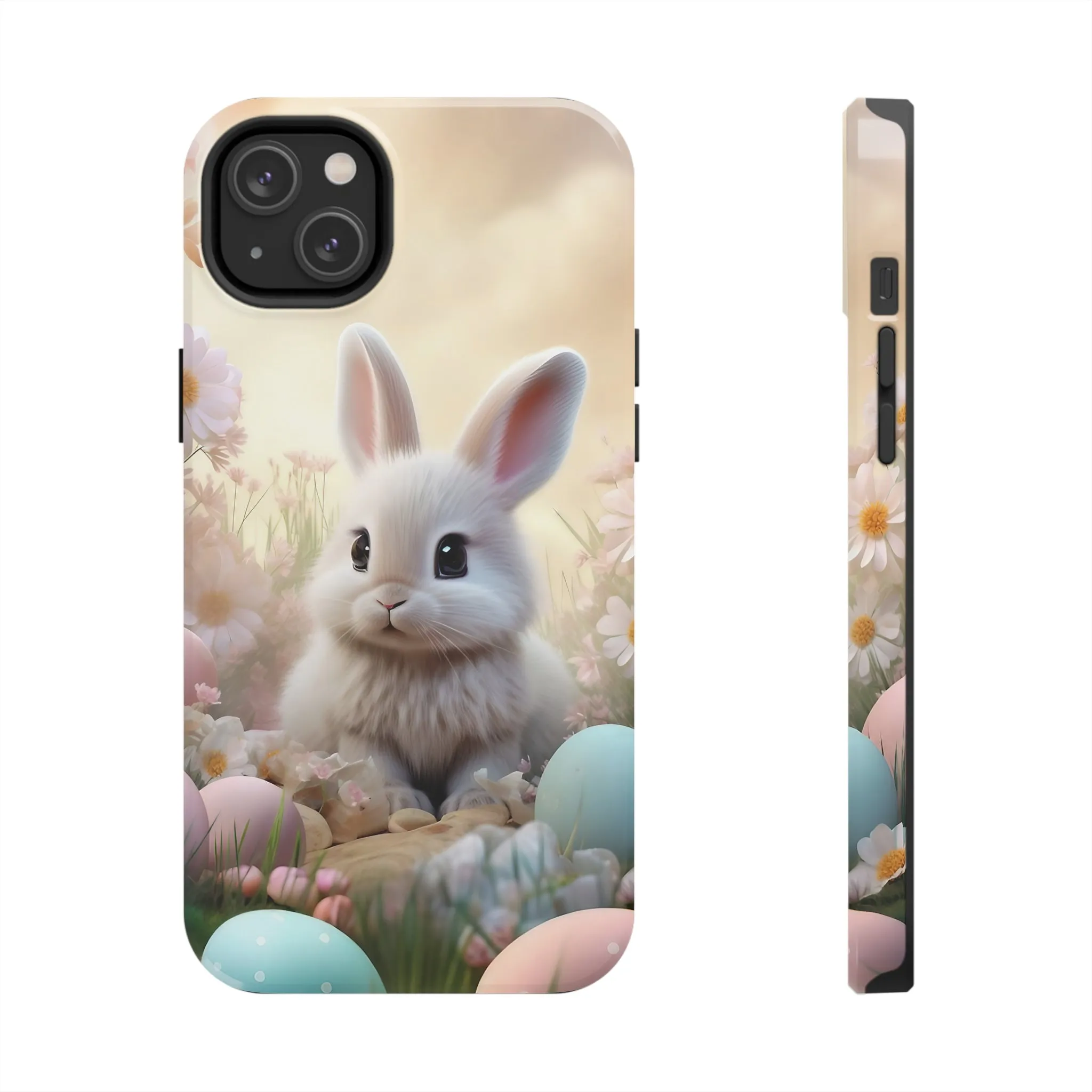 Cute Easter Bunny Pattern Design Tough Phone Case compatible with a large variety of iPhone models, Gift, Phone Case