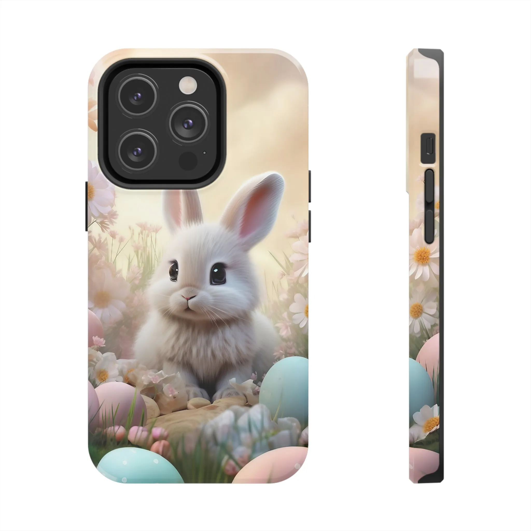 Cute Easter Bunny Pattern Design Tough Phone Case compatible with a large variety of iPhone models, Gift, Phone Case