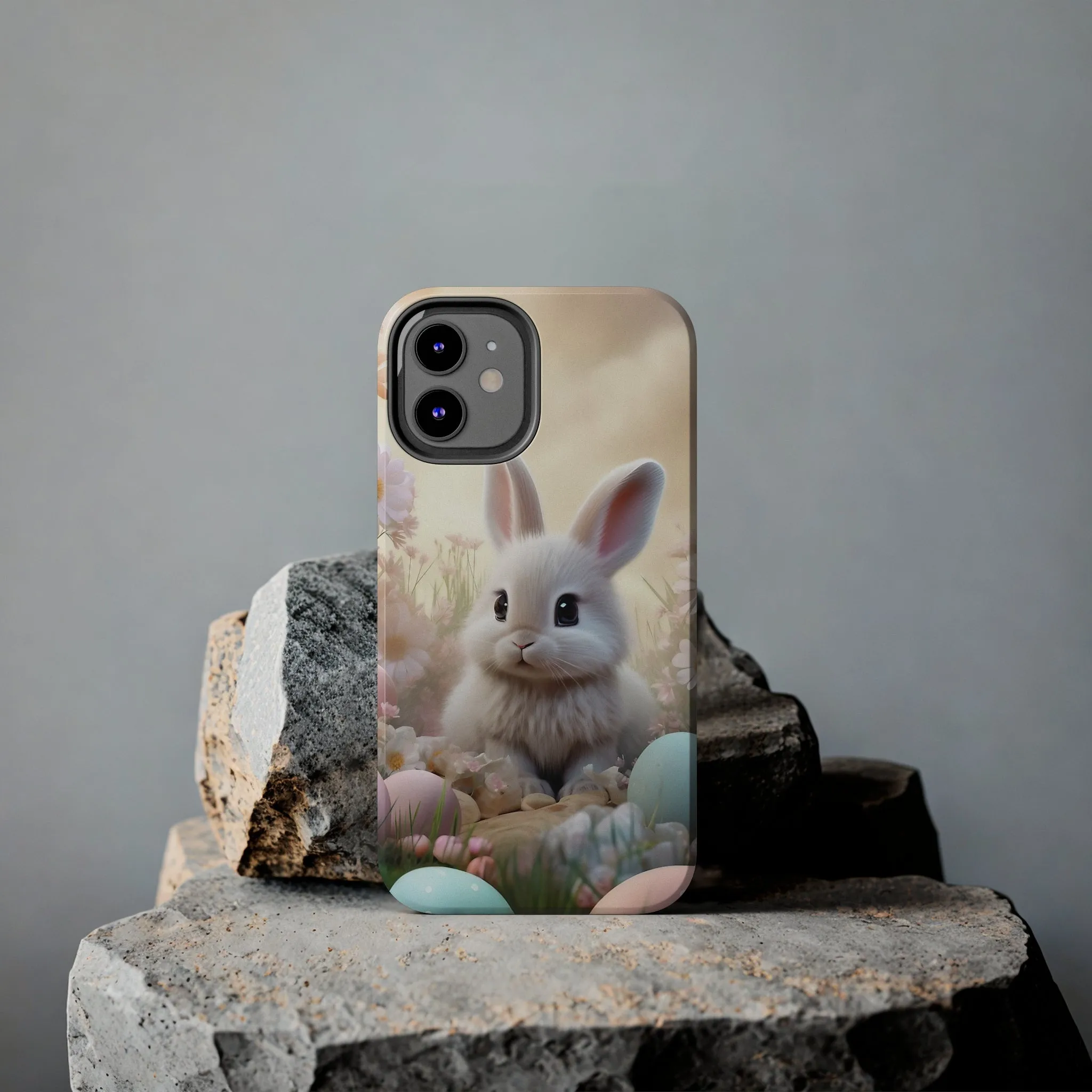 Cute Easter Bunny Pattern Design Tough Phone Case compatible with a large variety of iPhone models, Gift, Phone Case