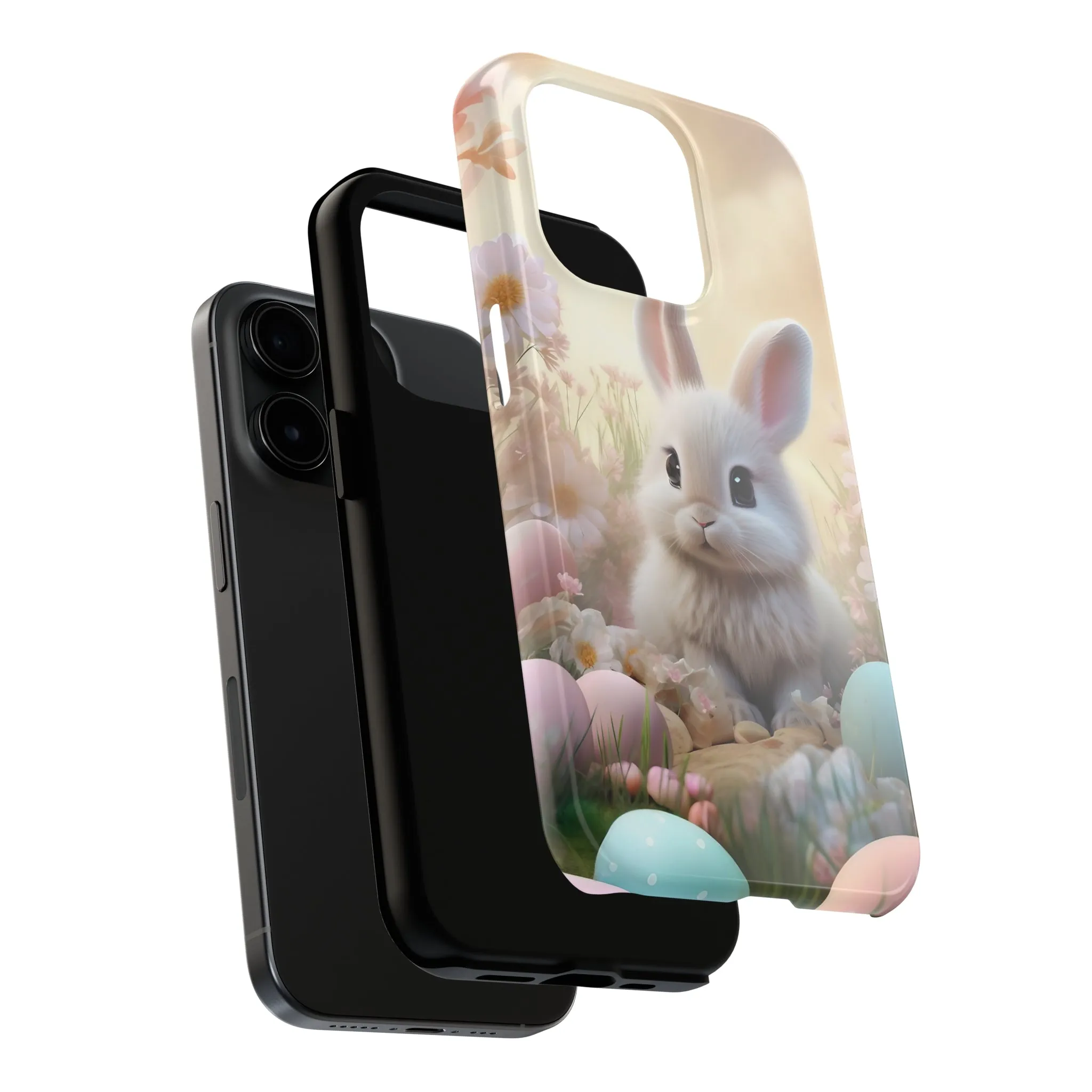 Cute Easter Bunny Pattern Design Tough Phone Case compatible with a large variety of iPhone models, Gift, Phone Case