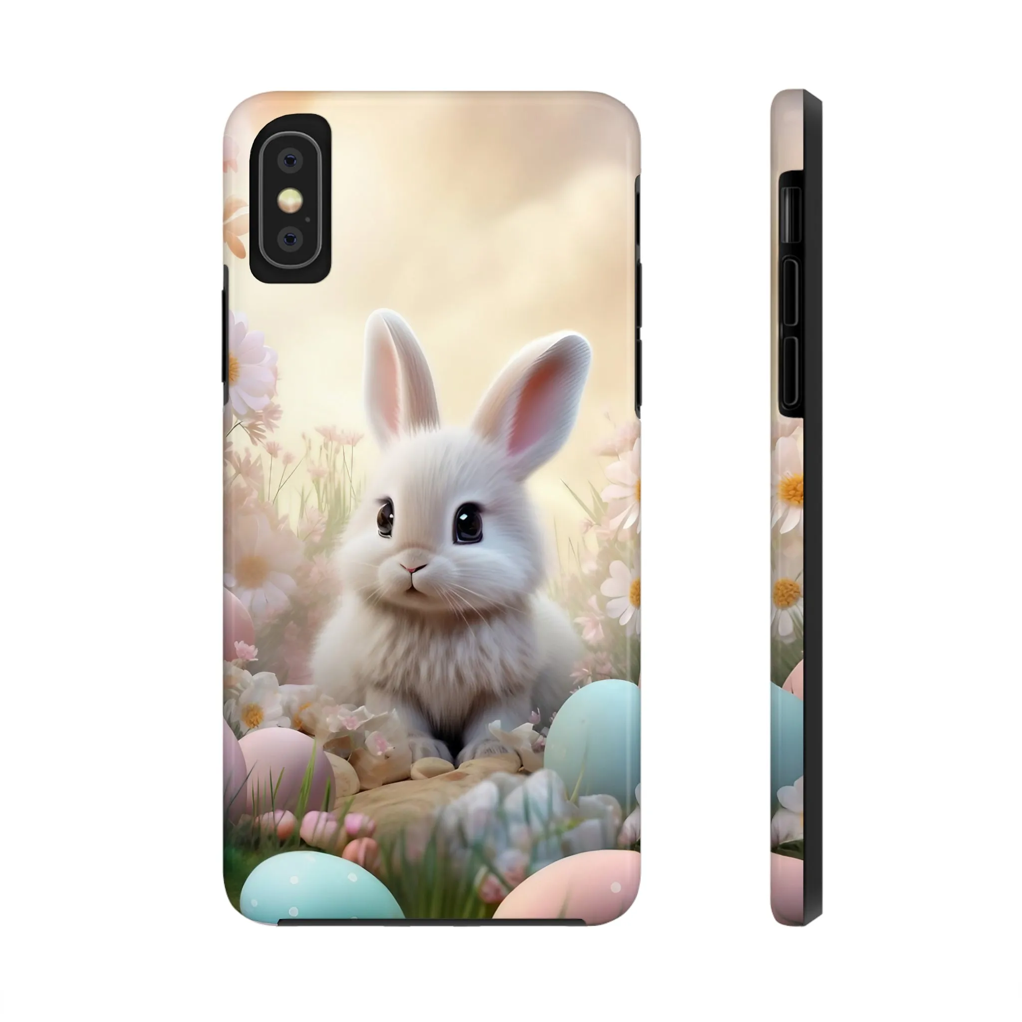 Cute Easter Bunny Pattern Design Tough Phone Case compatible with a large variety of iPhone models, Gift, Phone Case