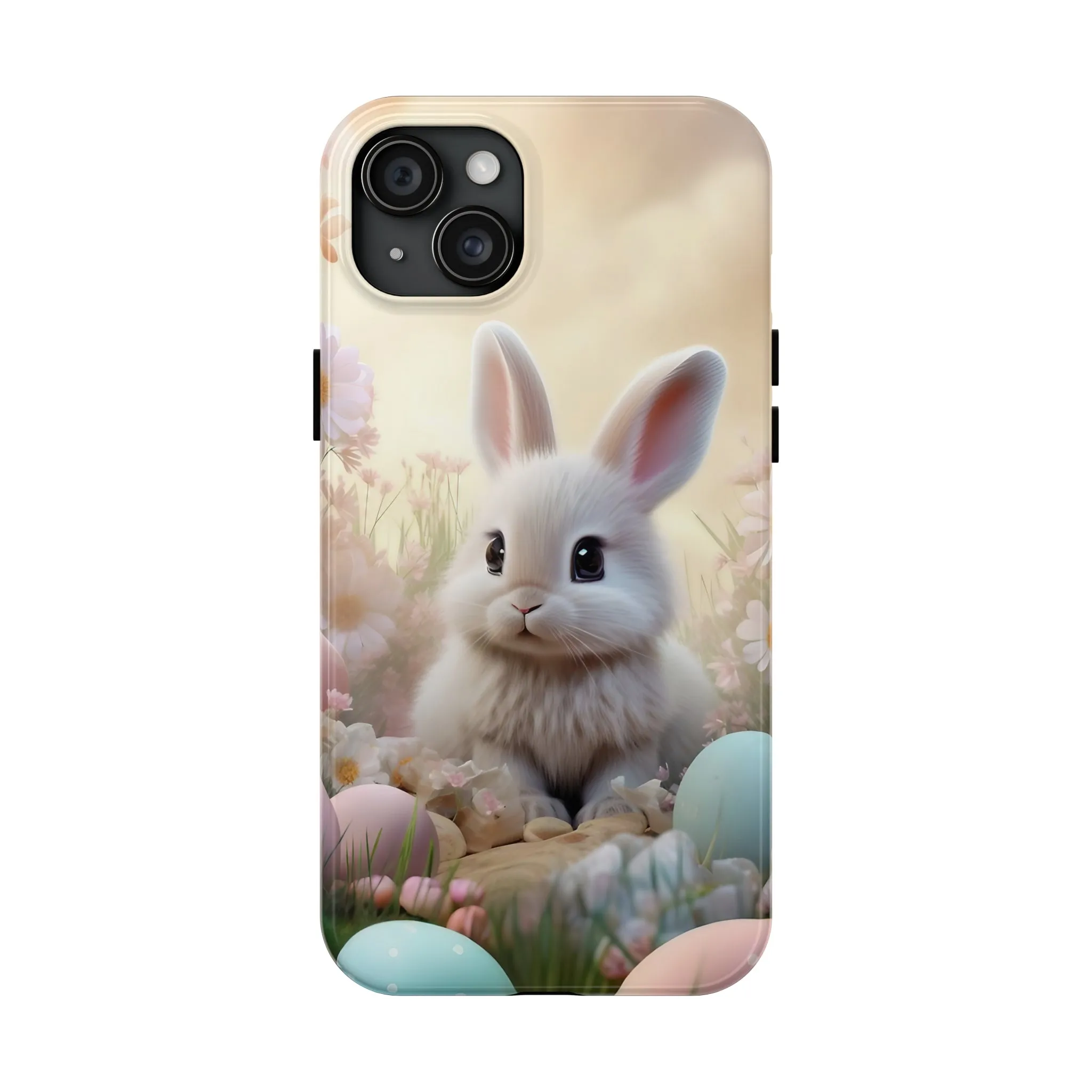 Cute Easter Bunny Pattern Design Tough Phone Case compatible with a large variety of iPhone models, Gift, Phone Case