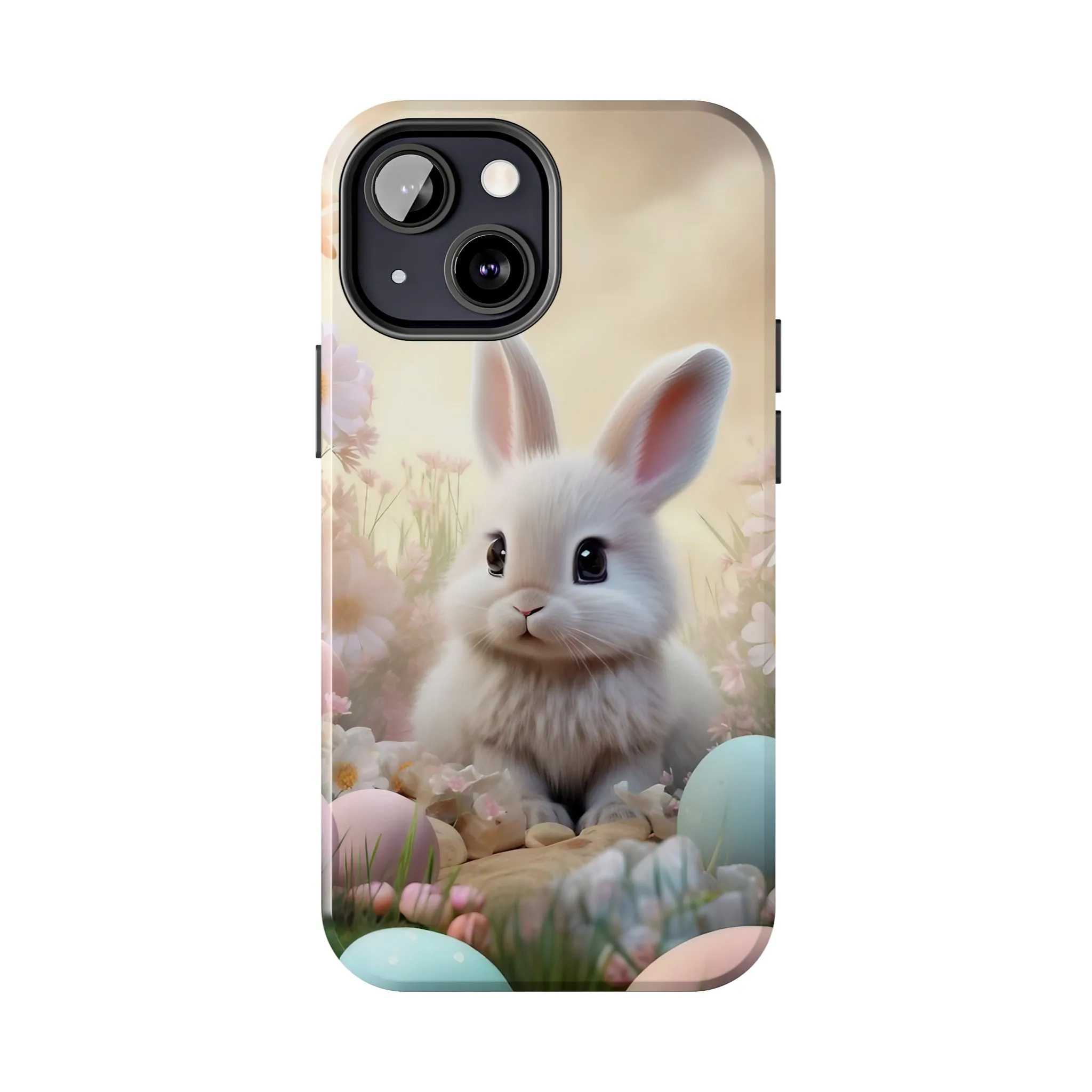 Cute Easter Bunny Pattern Design Tough Phone Case compatible with a large variety of iPhone models, Gift, Phone Case