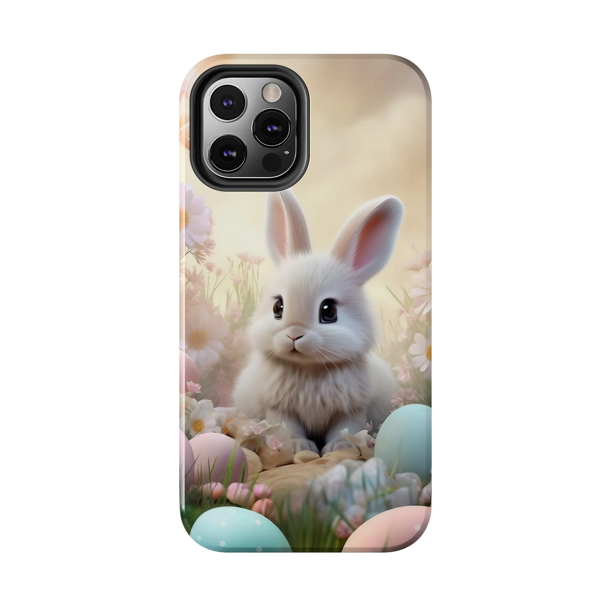 Cute Easter Bunny Pattern Design Tough Phone Case compatible with a large variety of iPhone models, Gift, Phone Case