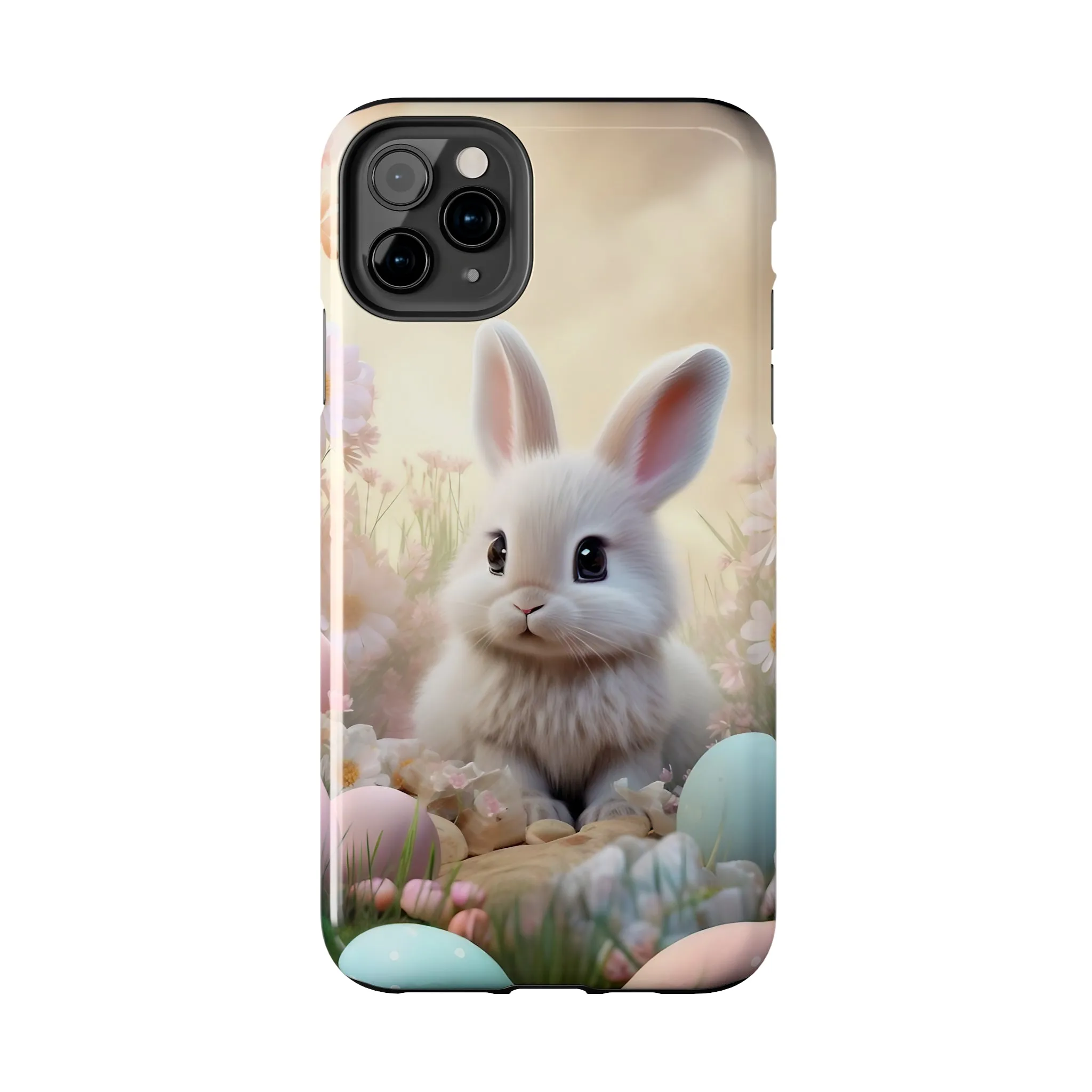 Cute Easter Bunny Pattern Design Tough Phone Case compatible with a large variety of iPhone models, Gift, Phone Case