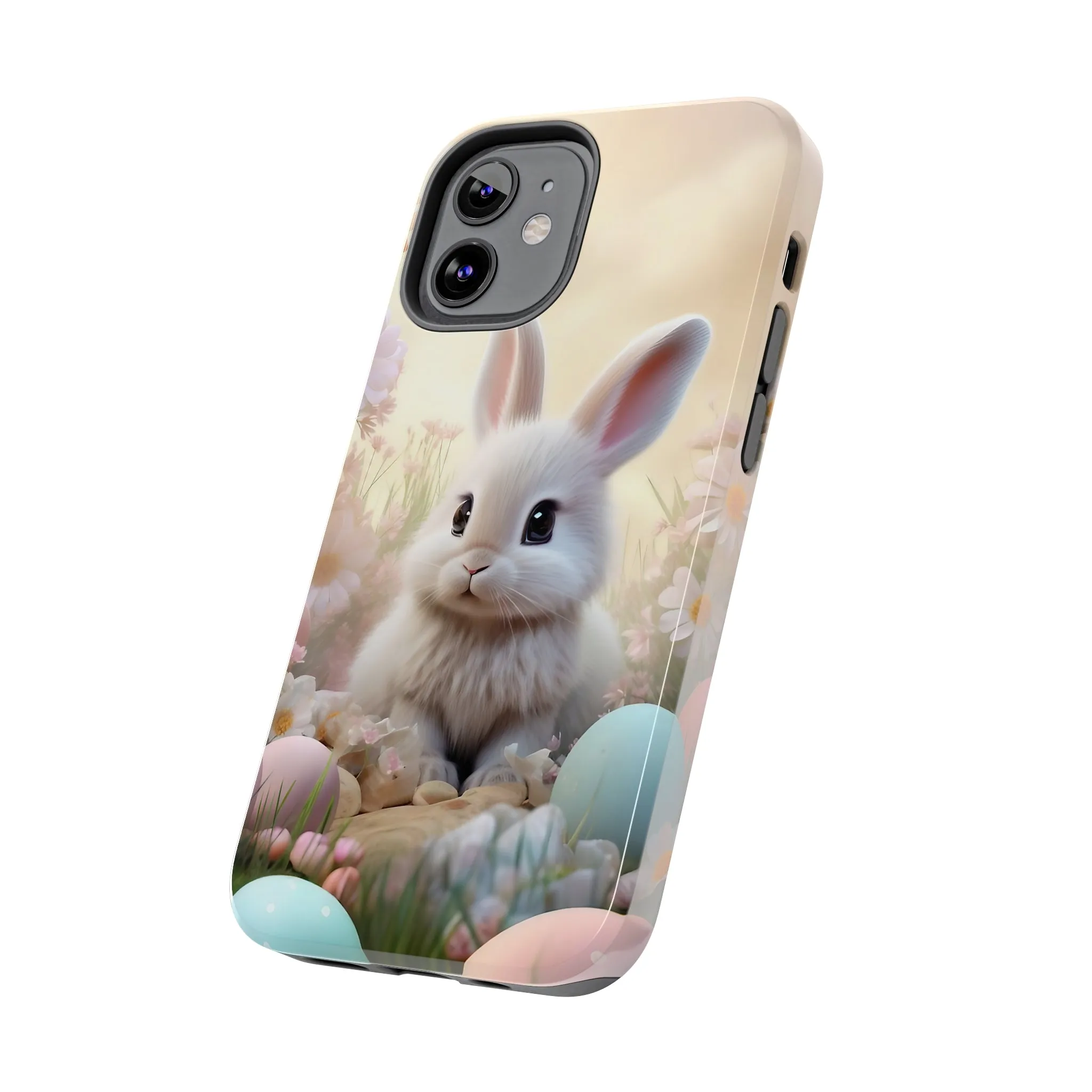 Cute Easter Bunny Pattern Design Tough Phone Case compatible with a large variety of iPhone models, Gift, Phone Case