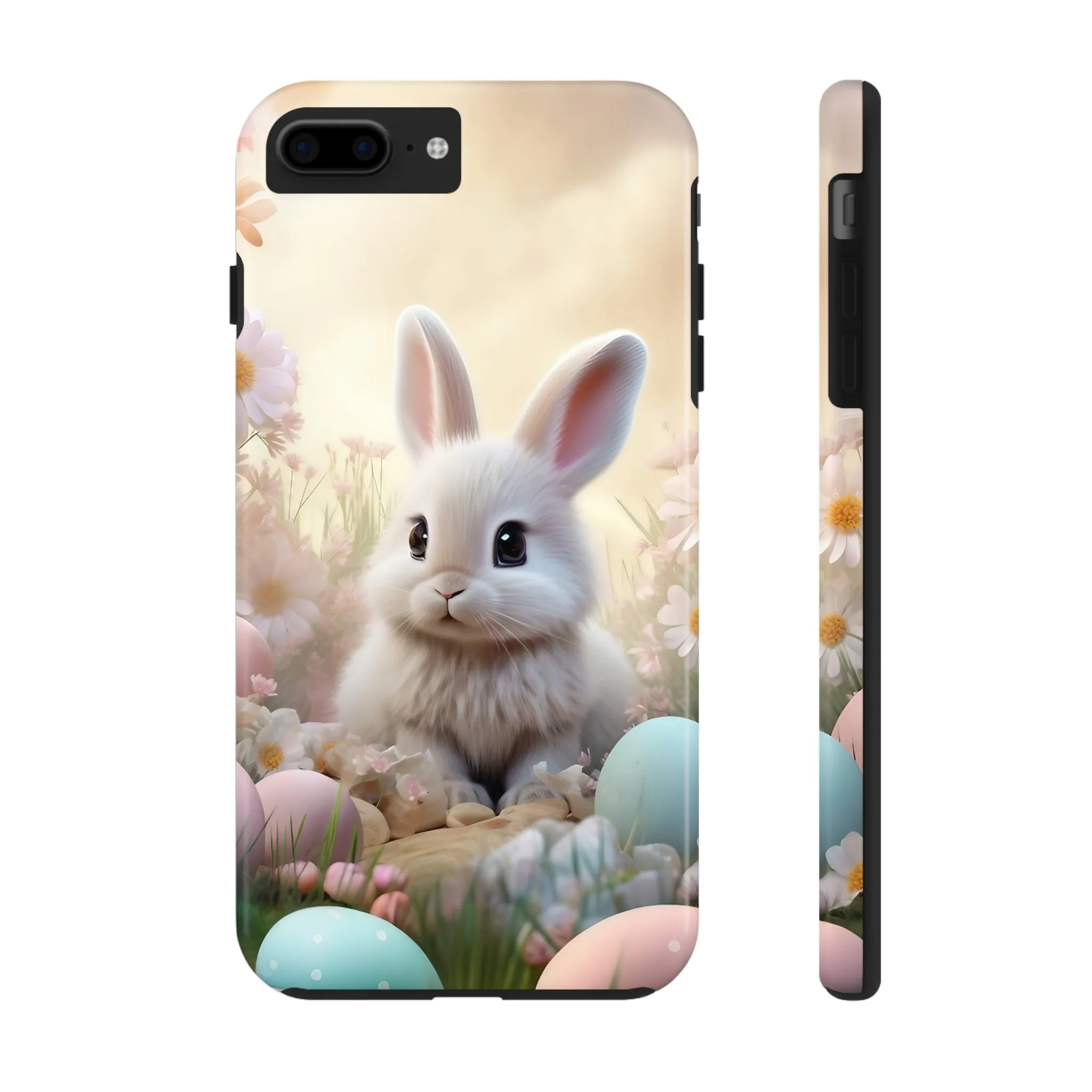 Cute Easter Bunny Pattern Design Tough Phone Case compatible with a large variety of iPhone models, Gift, Phone Case