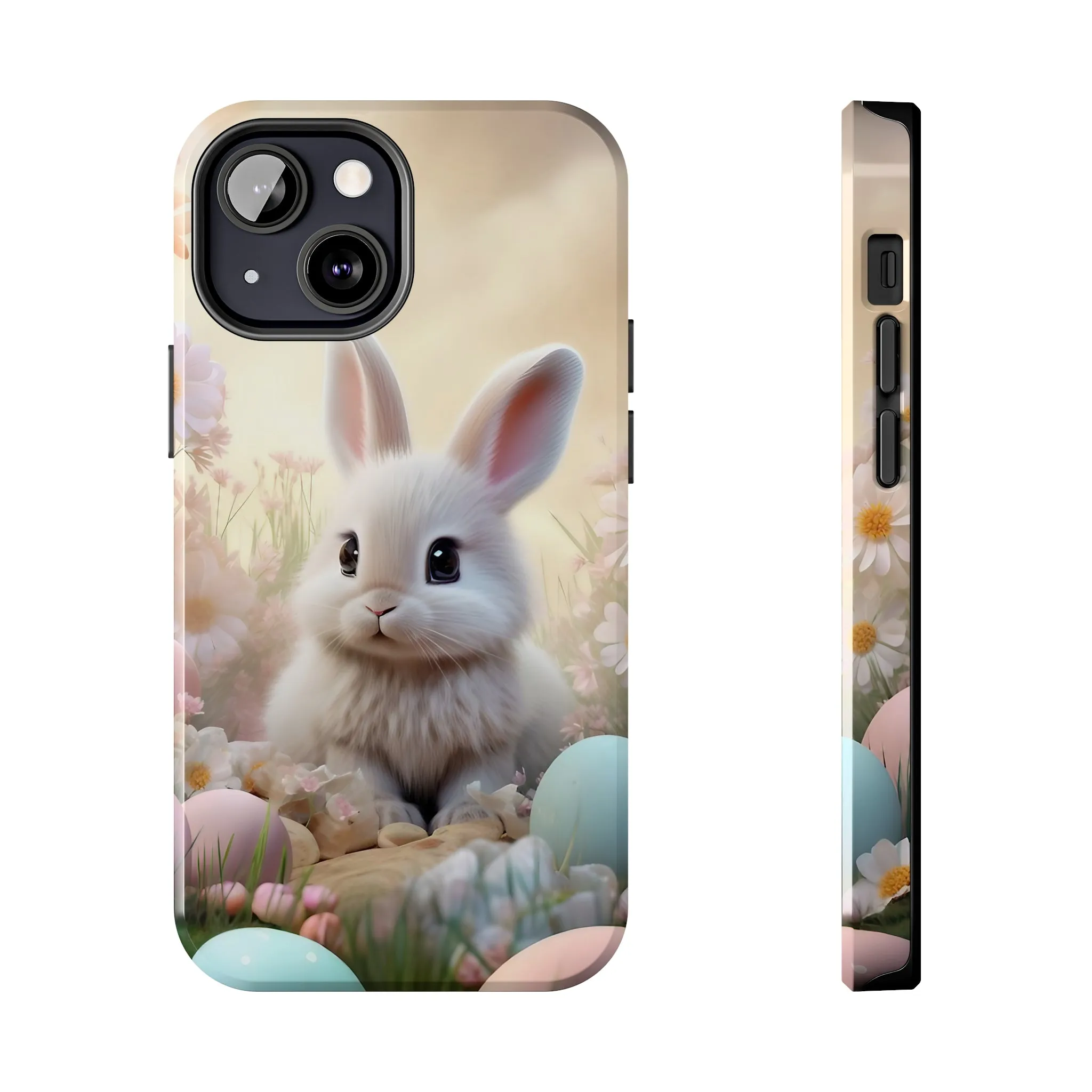 Cute Easter Bunny Pattern Design Tough Phone Case compatible with a large variety of iPhone models, Gift, Phone Case