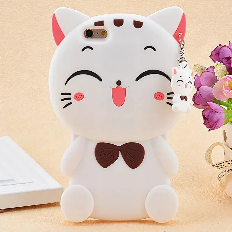 Cute Mouse Cartoon Silicone Mobile Phone Case for girls