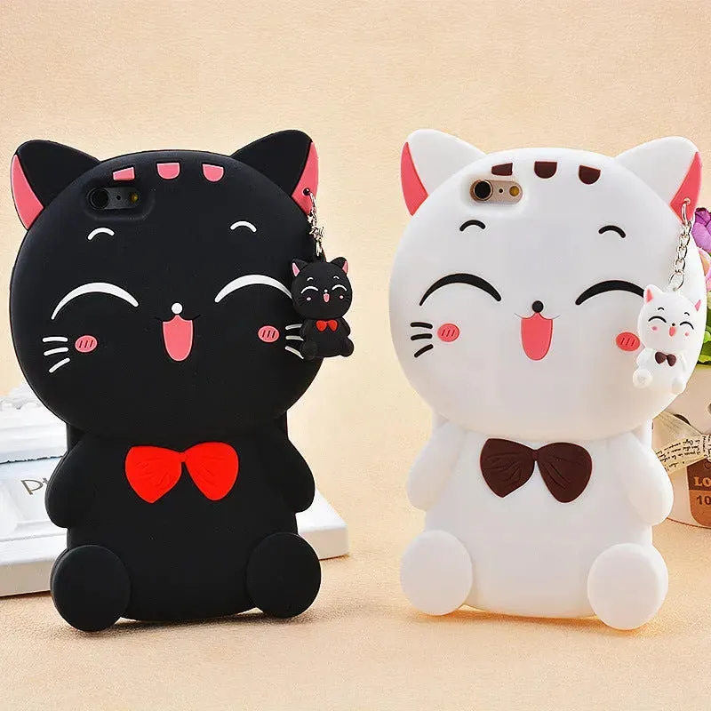 Cute Mouse Cartoon Silicone Mobile Phone Case for girls