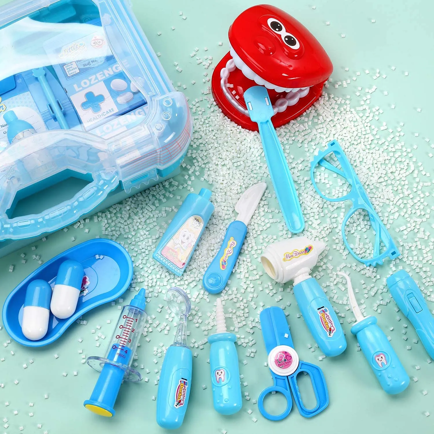 CUTE STONE Toy Medical Kit Kids Pretend Play Dentist Doctor Educational Playset