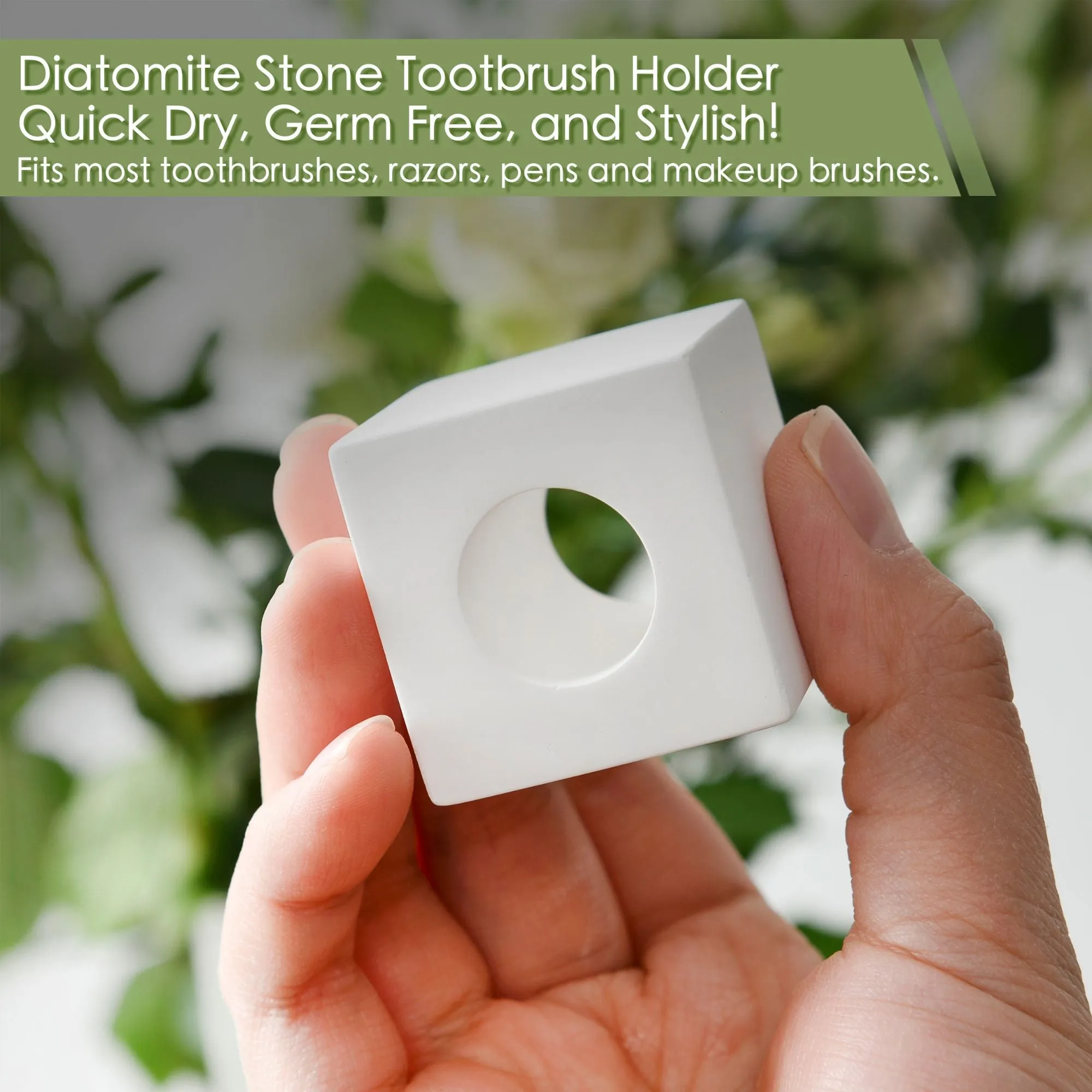 Diatomite Cube Toothbrush Holder: A Plastic-Free, and Minimalist Toothbrush Stand