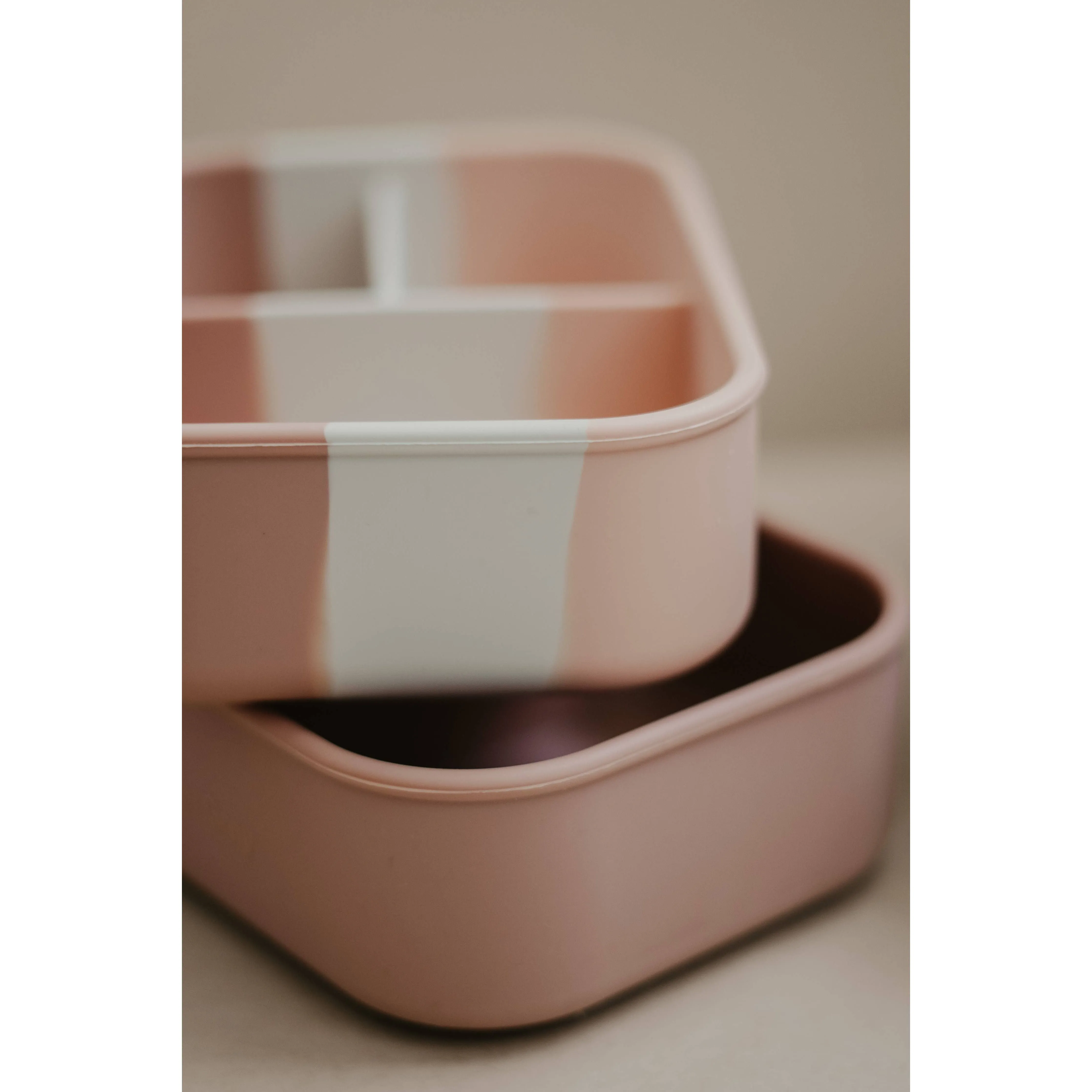 Divided Silicone Bento Lunch Box | Pink Tie Dye