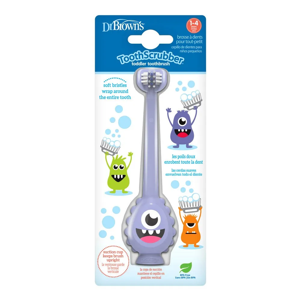 Dr. Brown's Toothscrubber Toddler Toothbrush Monster 1Y to 4Y