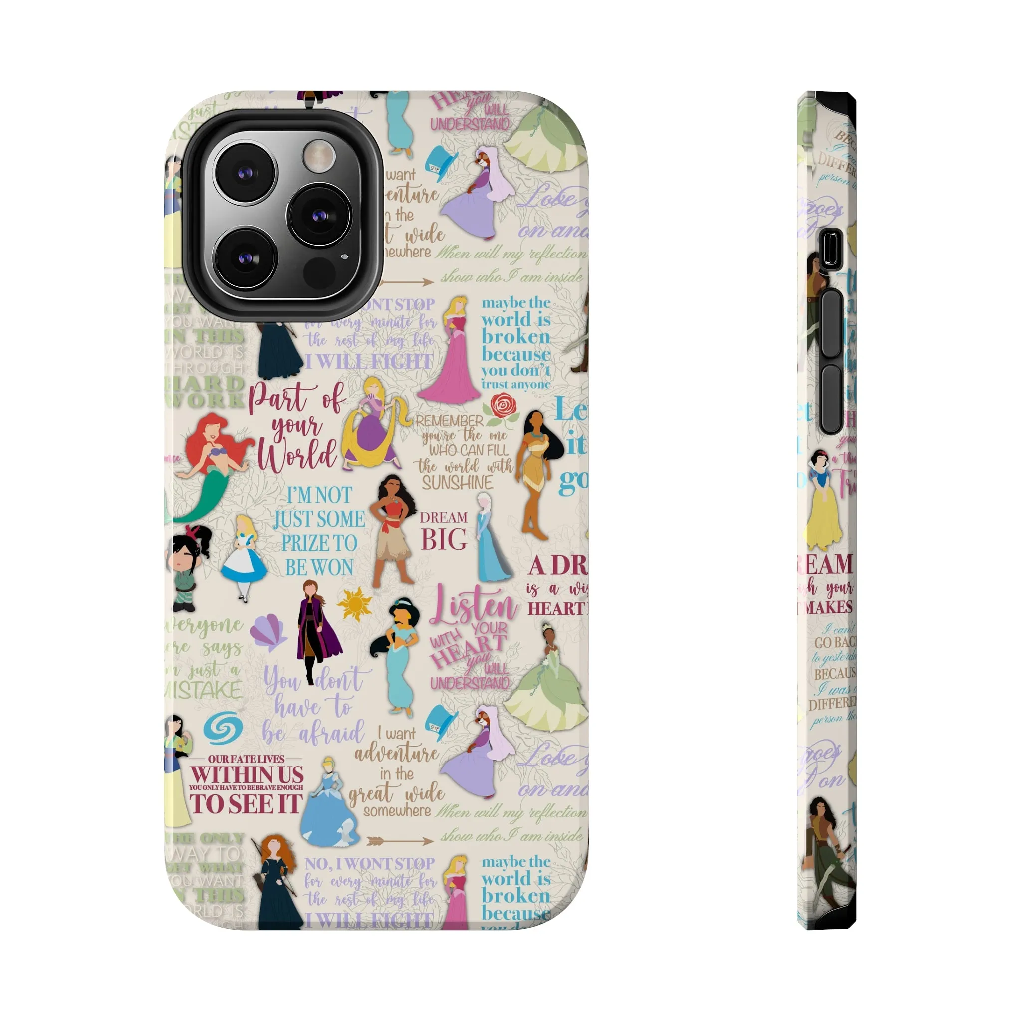 Dream Big Princess Quotes Inspired Phone Case Gift Inspired Fan Art Iphone