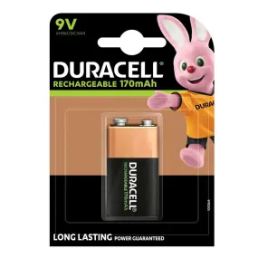 Duracell 9V Rechargeable Battery 170mAh NiMH Batteries HR9V/DC1604